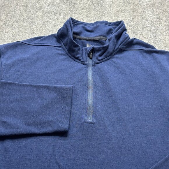 Ten Thousand Over Zip 1/4 Zip Men L Blue Pullover Polyester Stretch Breathable c - Picture 1 of 13
